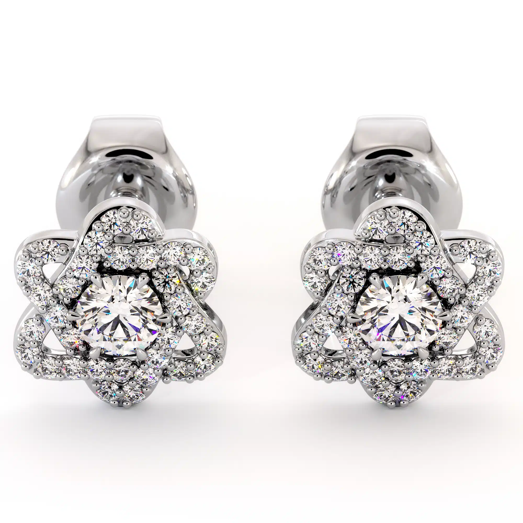 CP-0010A 14K White Gold Earrings - 1