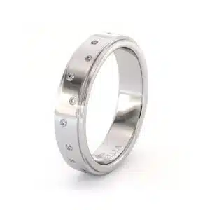 Lab Diamonds Random Scattered Natural Wedding Band