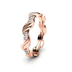 Lab Diamonds Unique Leaves and Full Eternity Band