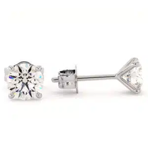 Timeless Round Lab Diamond Stud Earrings With Classic 4-Prong Setting