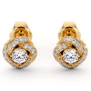 0.3 Carat Lab Diamond Spirals Stud Earrings