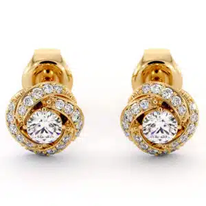 0.3 Carat Lab Diamond Spirals Stud Earrings