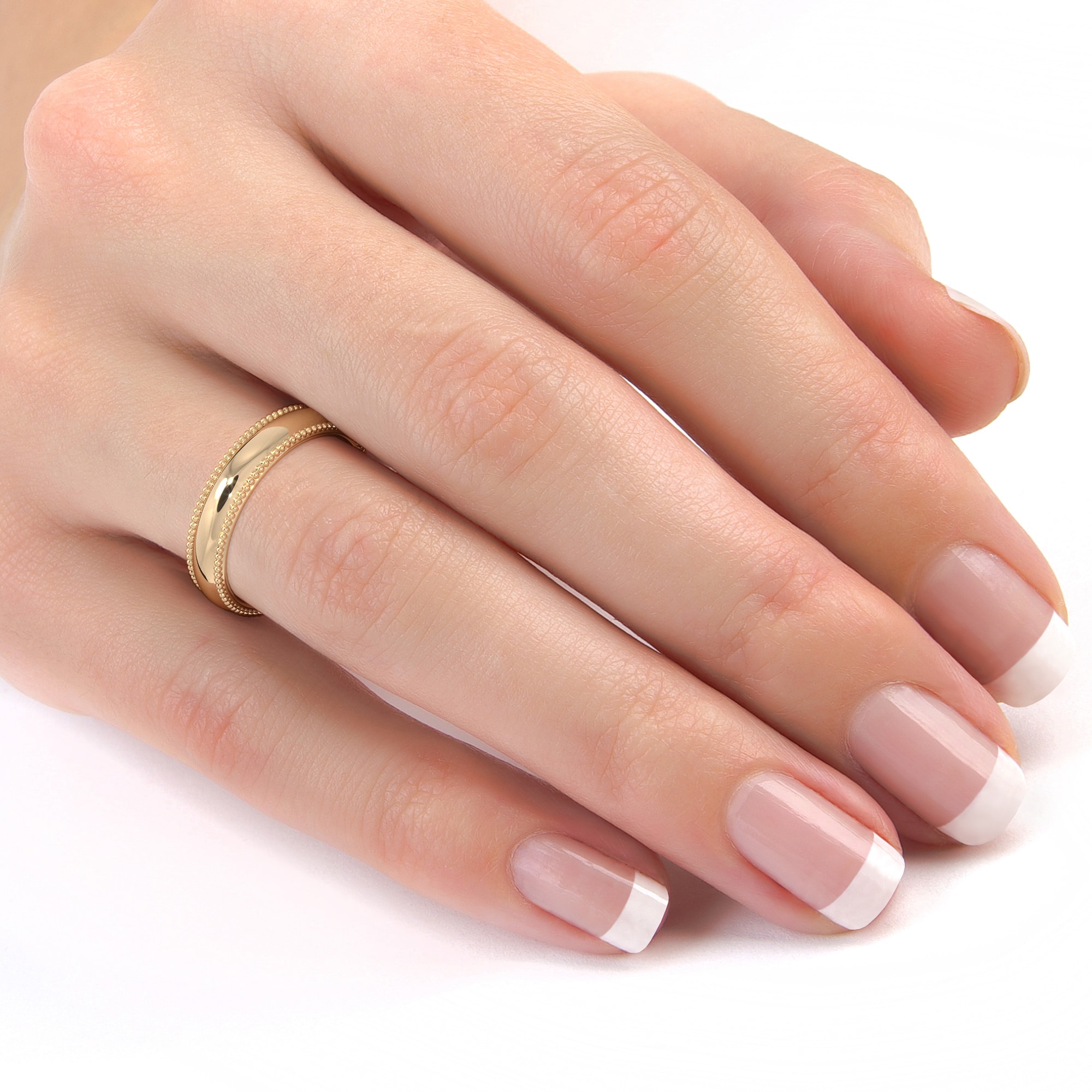 BI-0021A 14k yellow gold Milgrain set bands (1)