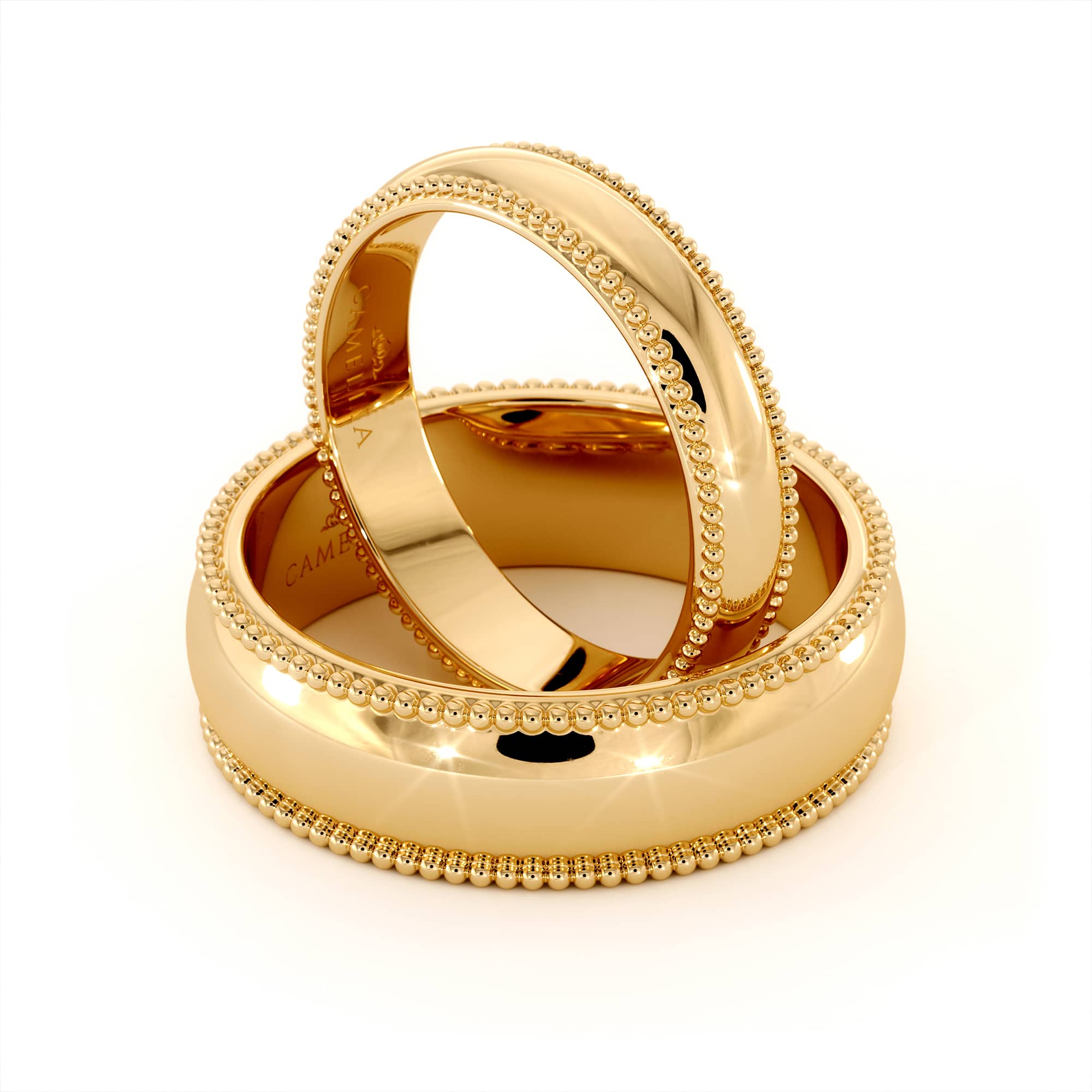 BI-0021A 14k gold Milgrain set bands (4)