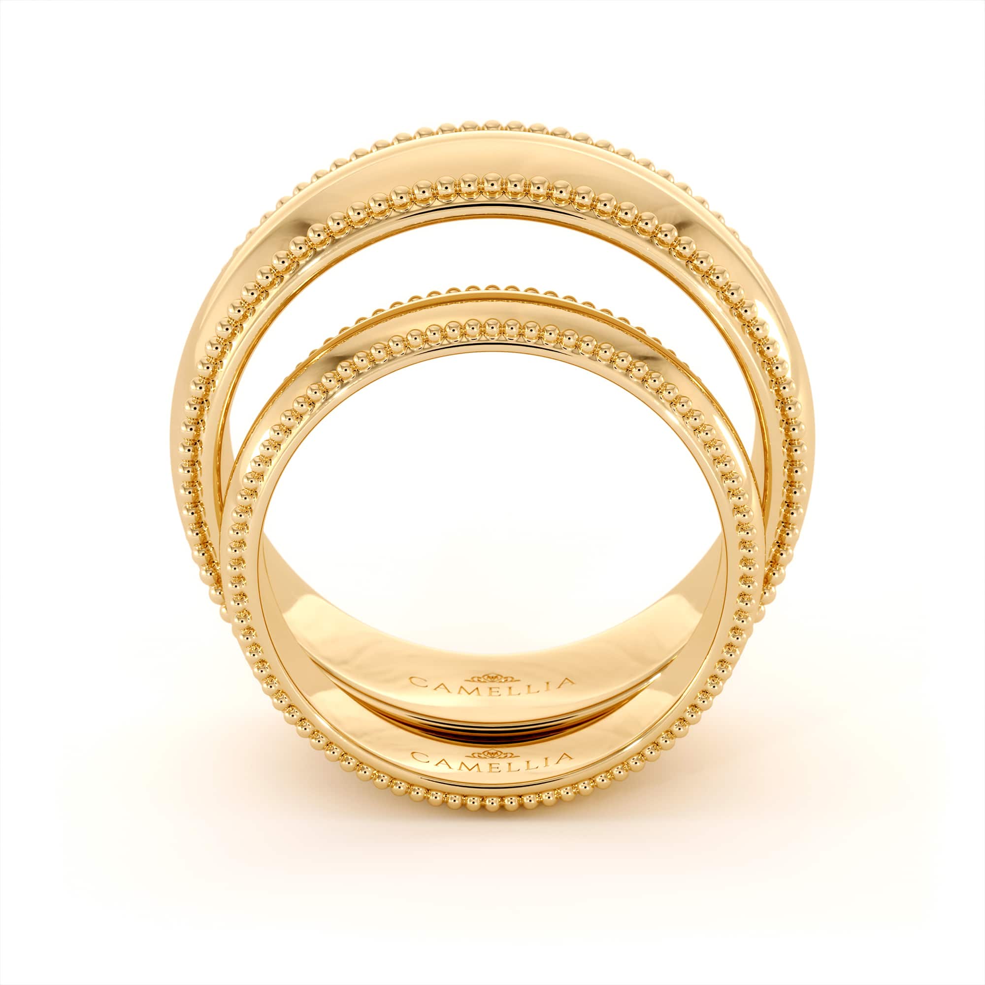 BI-0021A 14k gold Milgrain set bands (5)