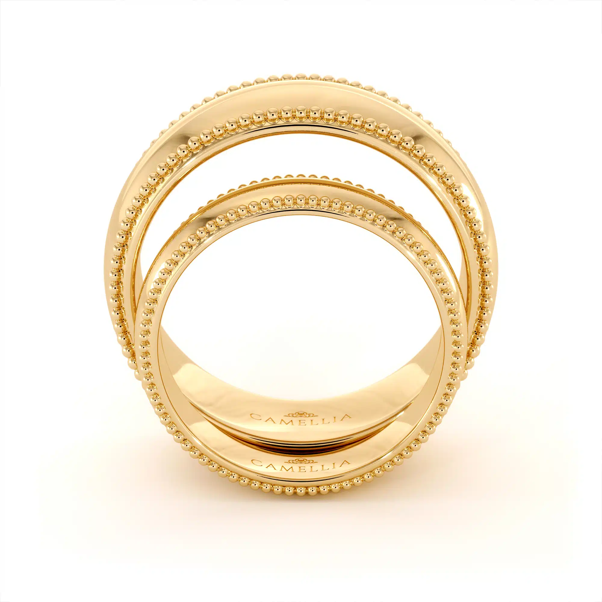 BI-0021A 14k gold Milgrain set bands (5)