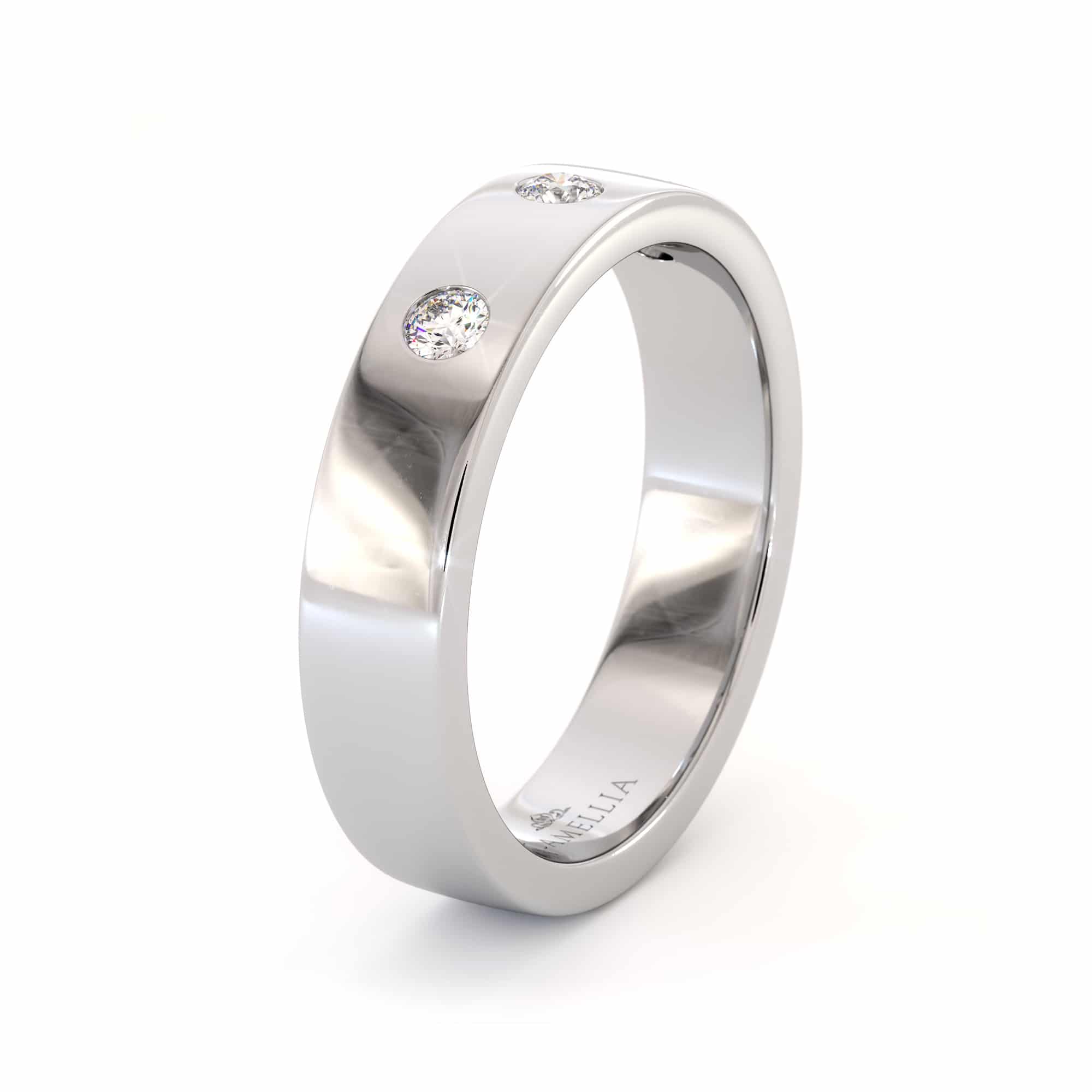 14k white gold diamonds men band (2)