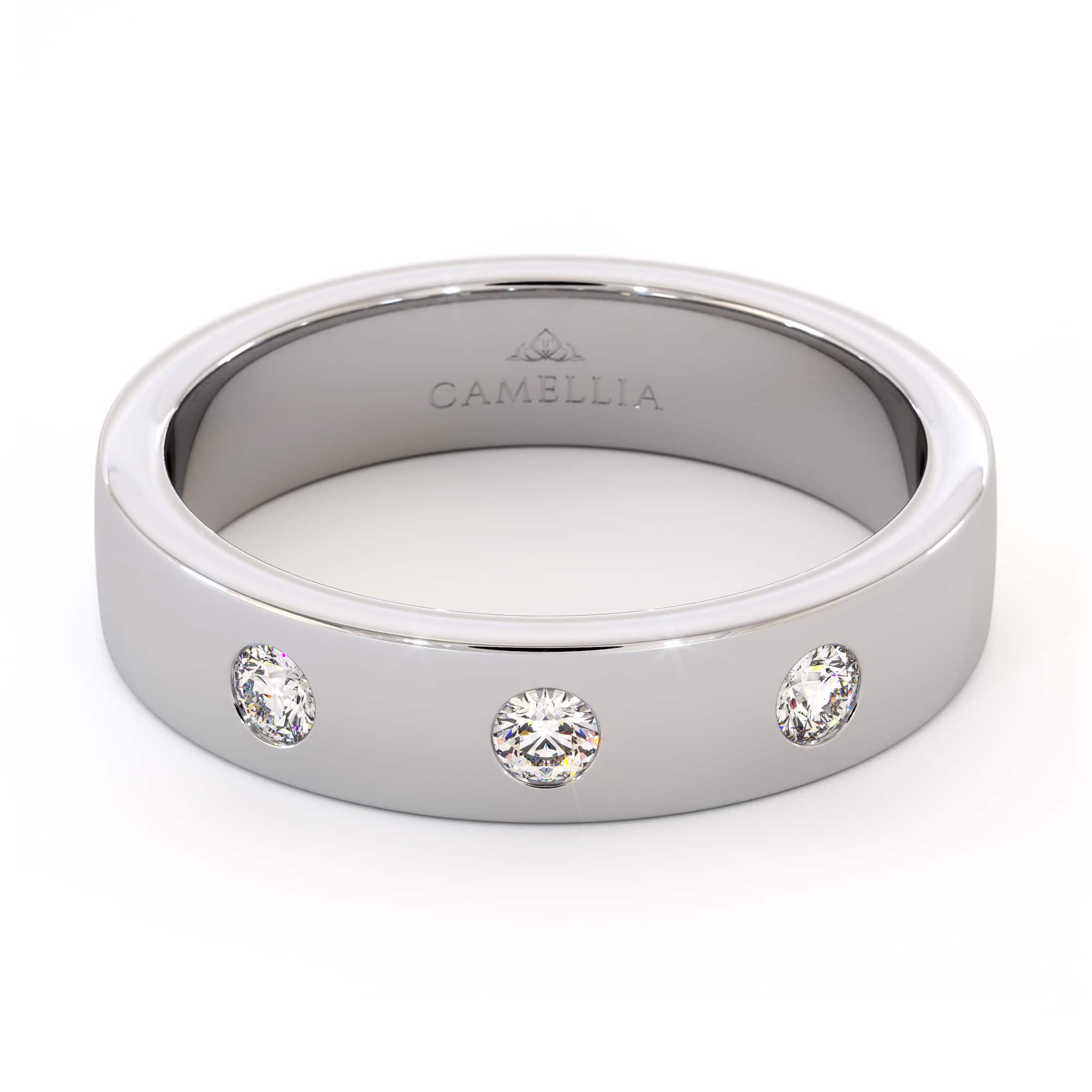 14k white gold diamonds men band (5)