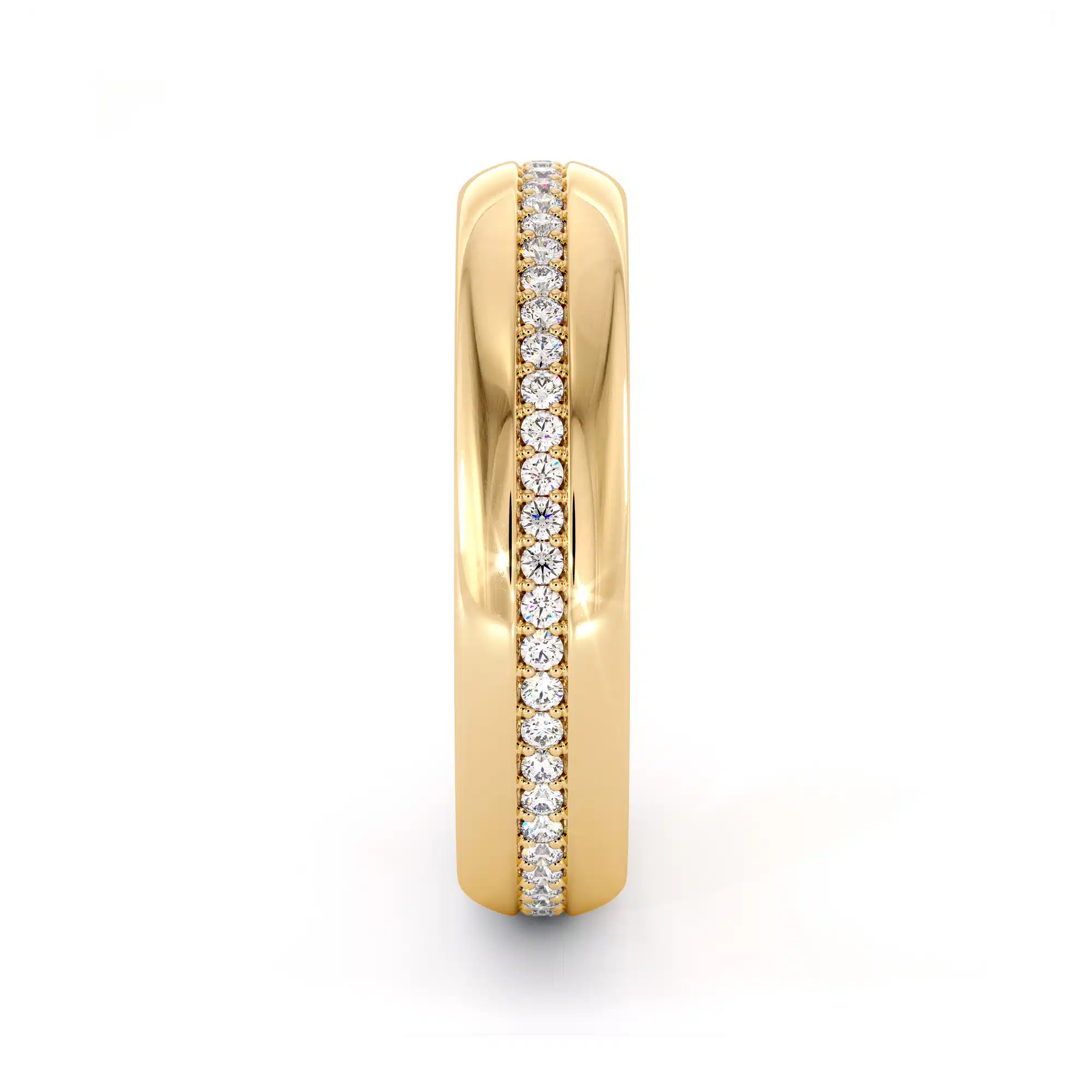 14k yellow gold eternity Men band (2)