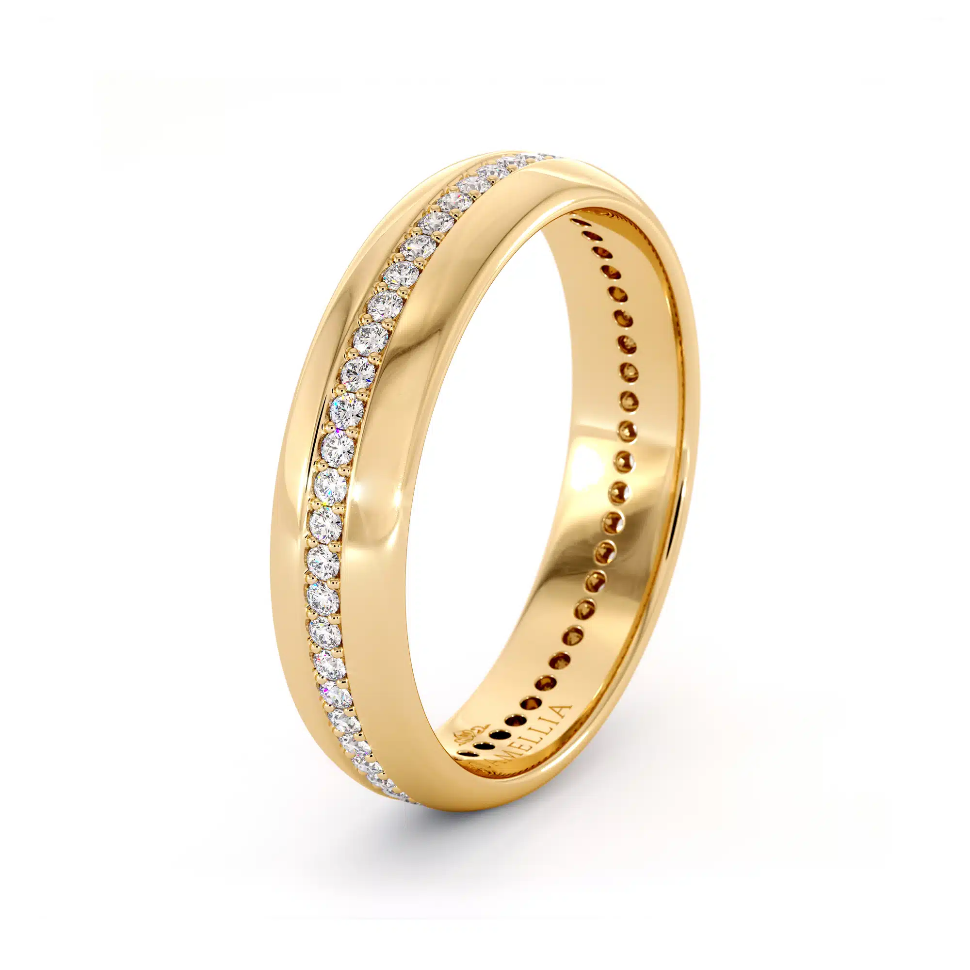 14k yellow gold eternity Men band (3)