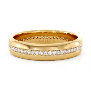 Lab Diamond Eternity Band in Dome Pave Setting