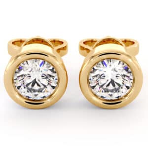 Bezel Lab Diamond Earrings 0.50 Carat