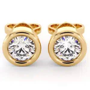 Bezel Lab Diamond Earrings 0.50 Carat