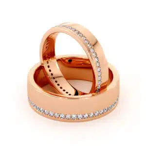 Lab Diamonds His And Hers 14K Gold Unique Matching Set