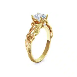 1 Ct Lab Created Diamond Classic Engagement Ring 14K Gold Ring