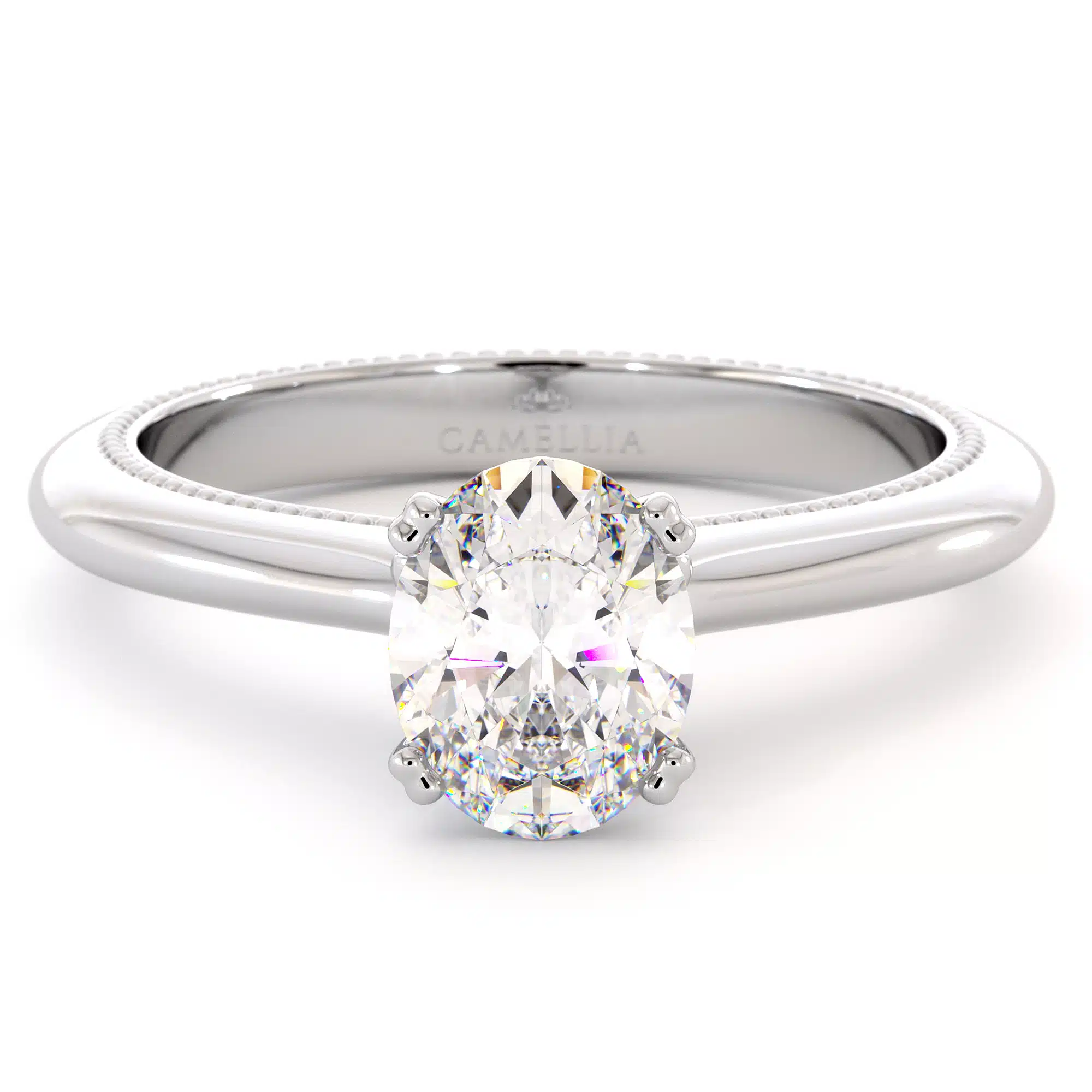 Oval moissanite Classic Ring Oval Cut Moissanite Anniversary Ring 14K White Gold Promise Ring 6 Oval moissanite Classic Ring Oval Cut Moissanite Anniversary Ring 14K White Gold Promise Ring