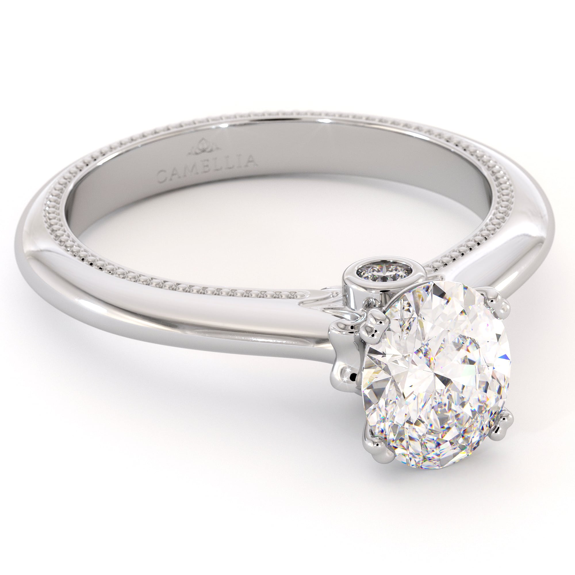 Oval moissanite Classic Ring Oval Cut Moissanite Anniversary Ring 14K White Gold Promise Ring 4 Oval moissanite Classic Ring Oval Cut Moissanite Anniversary Ring 14K White Gold Promise Ring