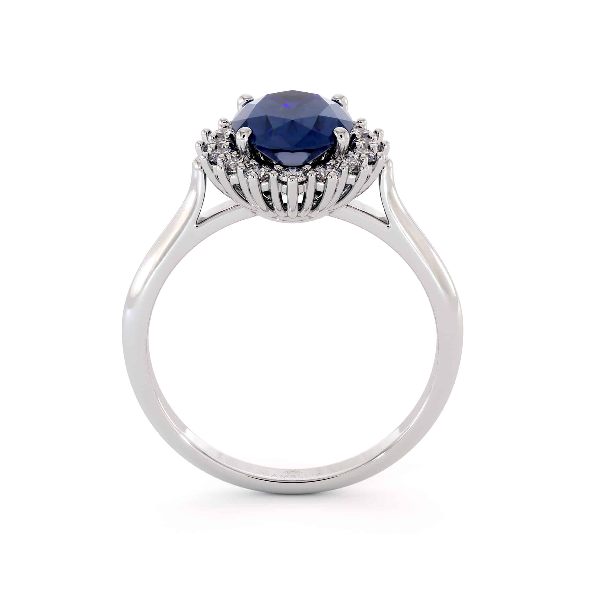 Diana Ring-14K White Gold Blue Sapphire Engagement Ring Blue Sapphire Ring Princess Diana Ring 5 Diana Ring-14K White Gold Blue Sapphire Engagement Ring Blue Sapphire Ring Princess Diana Ring