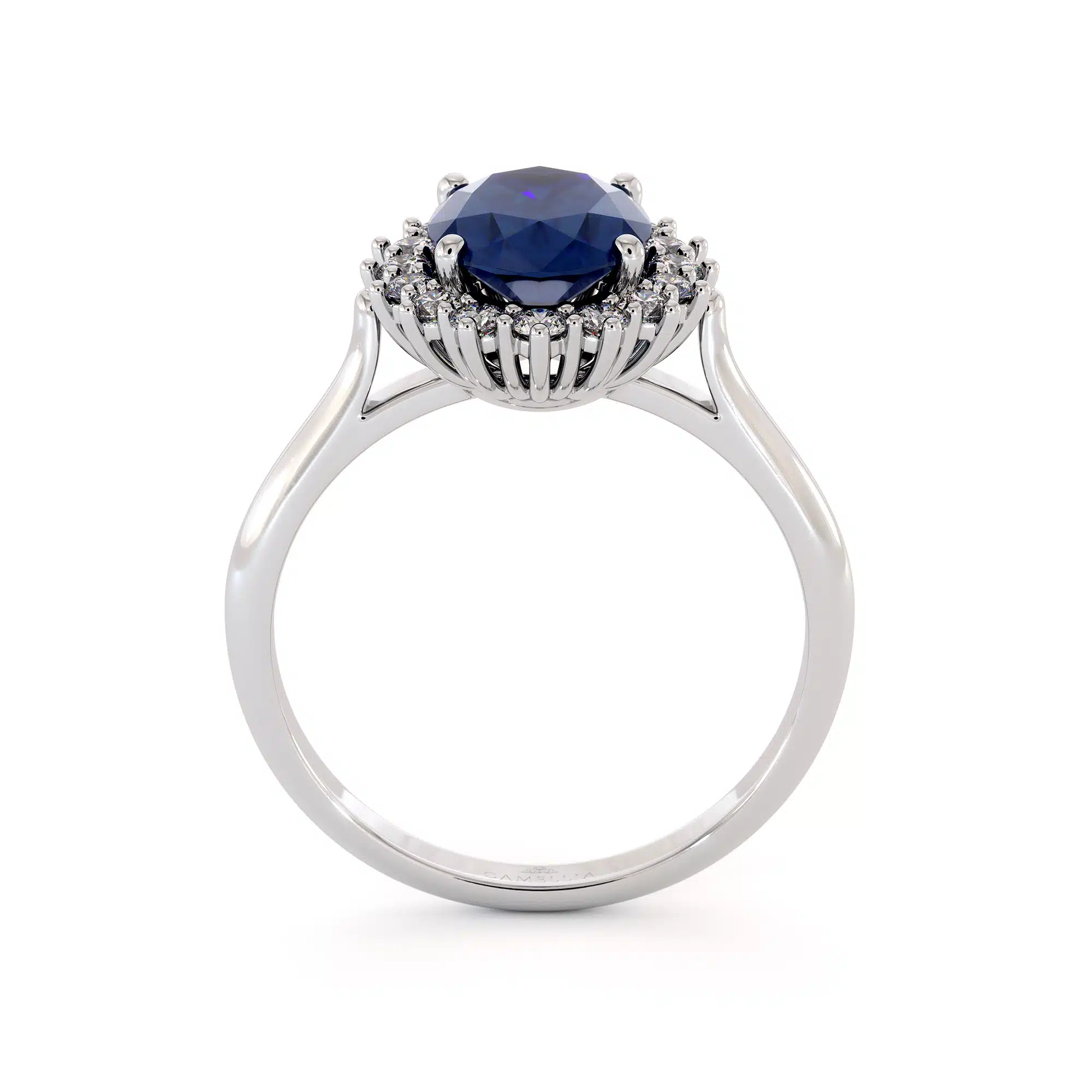 Diana Ring-14K White Gold Blue Sapphire Engagement Ring Blue Sapphire Ring Princess Diana Ring 5 Diana Ring-14K White Gold Blue Sapphire Engagement Ring Blue Sapphire Ring Princess Diana Ring