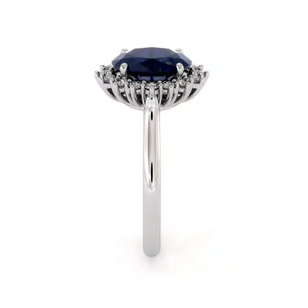 Diana Ring 14K White Gold Blue Sapphire Engagement Ring Blue