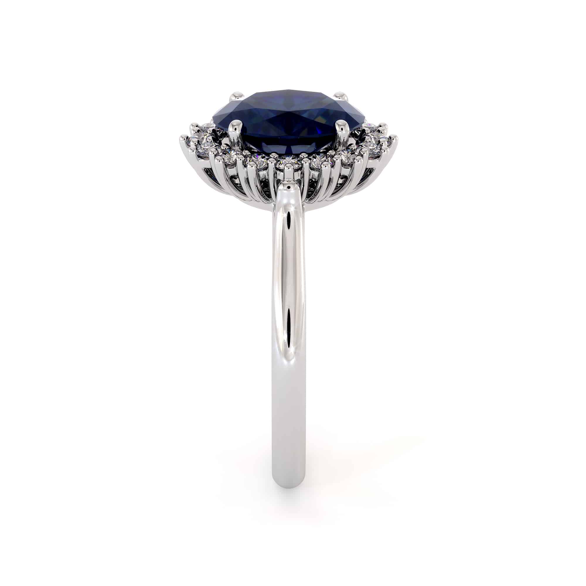 Diana Ring-14K White Gold Blue Sapphire Engagement Ring Blue Sapphire Ring Princess Diana Ring 6 Diana Ring-14K White Gold Blue Sapphire Engagement Ring Blue Sapphire Ring Princess Diana Ring