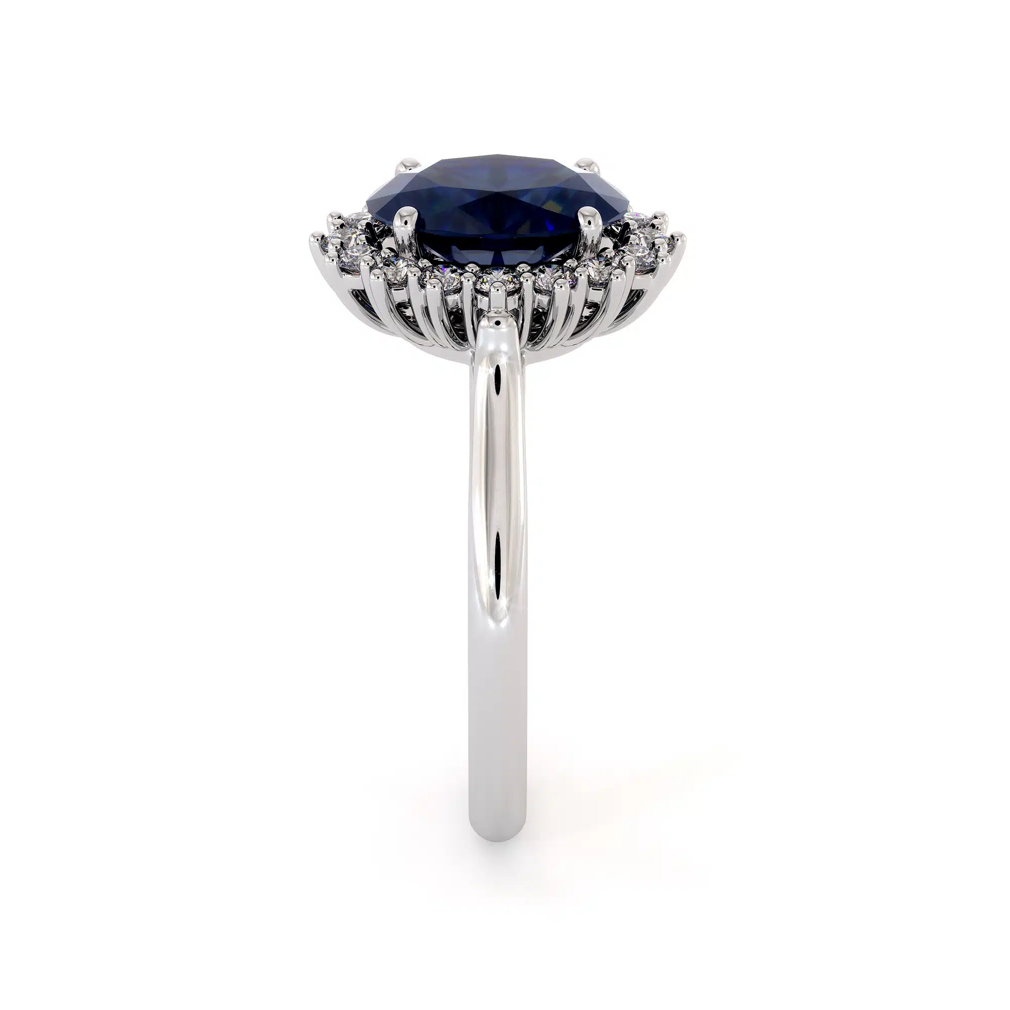 Diana Ring-14K White Gold Blue Sapphire Engagement Ring Blue Sapphire Ring Princess Diana Ring 6 Diana Ring-14K White Gold Blue Sapphire Engagement Ring Blue Sapphire Ring Princess Diana Ring