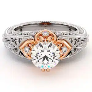 Regal Vintage Moissanite Engagement Ring