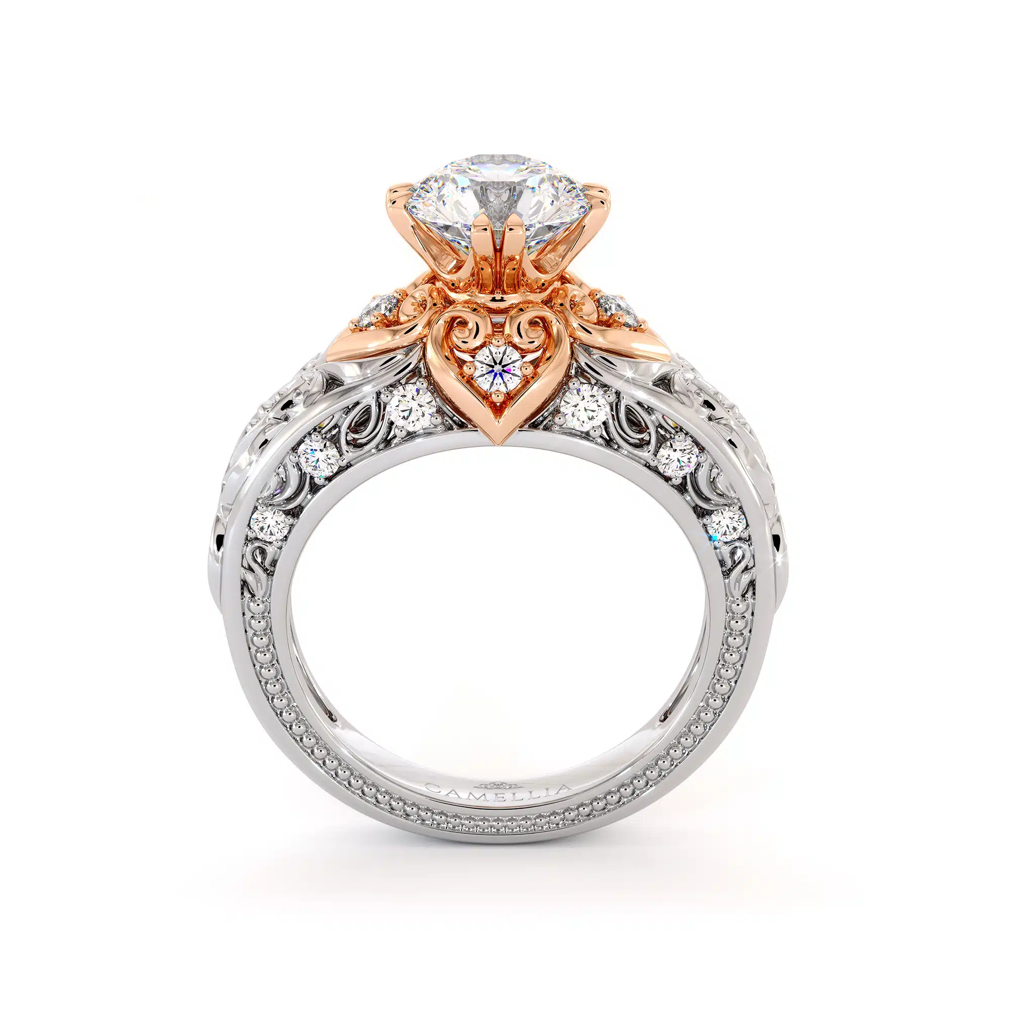 Regal Vintage Moissanite Engagement Ring