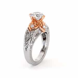 Regal Vintage Moissanite Engagement Ring