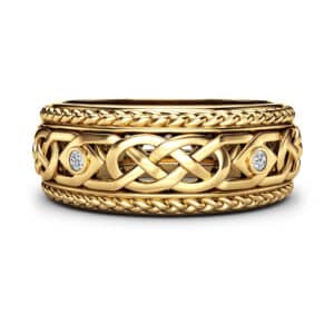 Lab Diamonds Unique Men's Band Classic Celtic Design with Natural