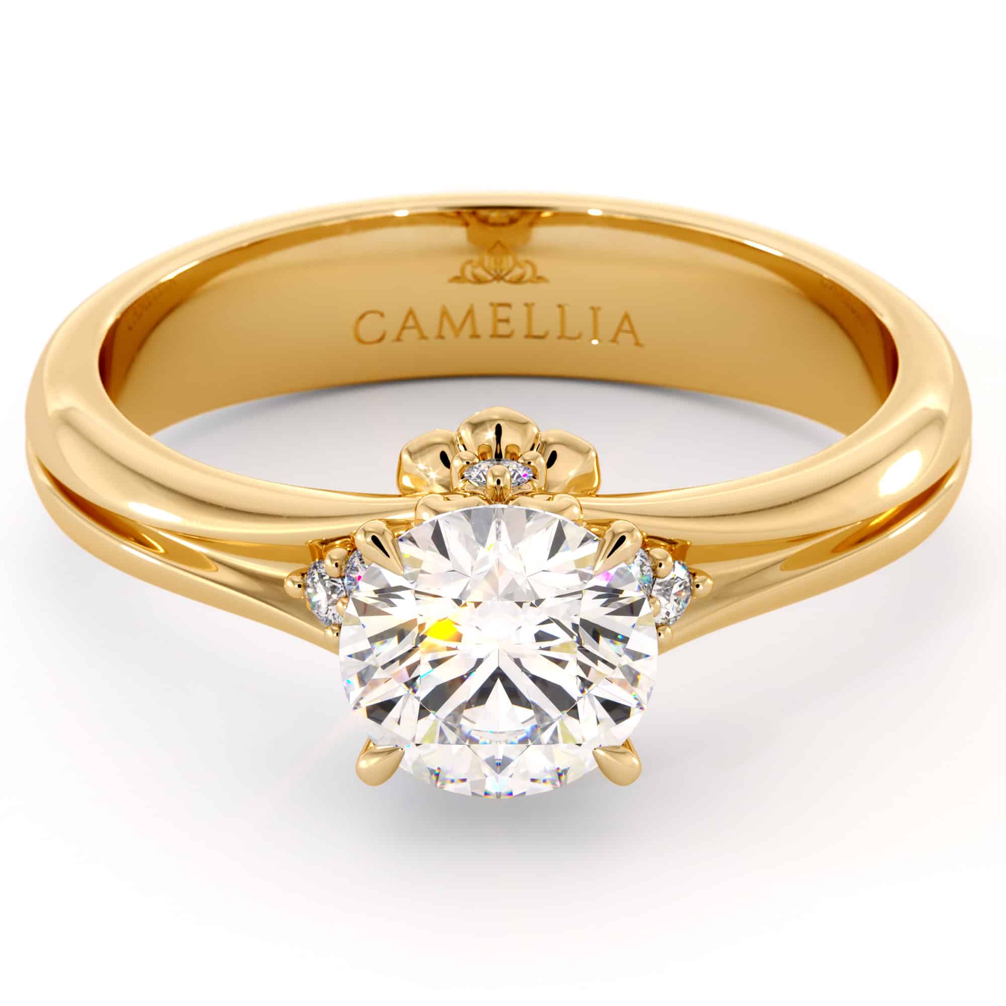 1 Ct Moissanite & Side Natural Diamonds Classic Engagement Ring 14K Gold For Her Unique Classic Ring 4 1 Ct Moissanite & Side Natural Diamonds Classic Engagement Ring 14K Gold For Her Unique Classic Ring