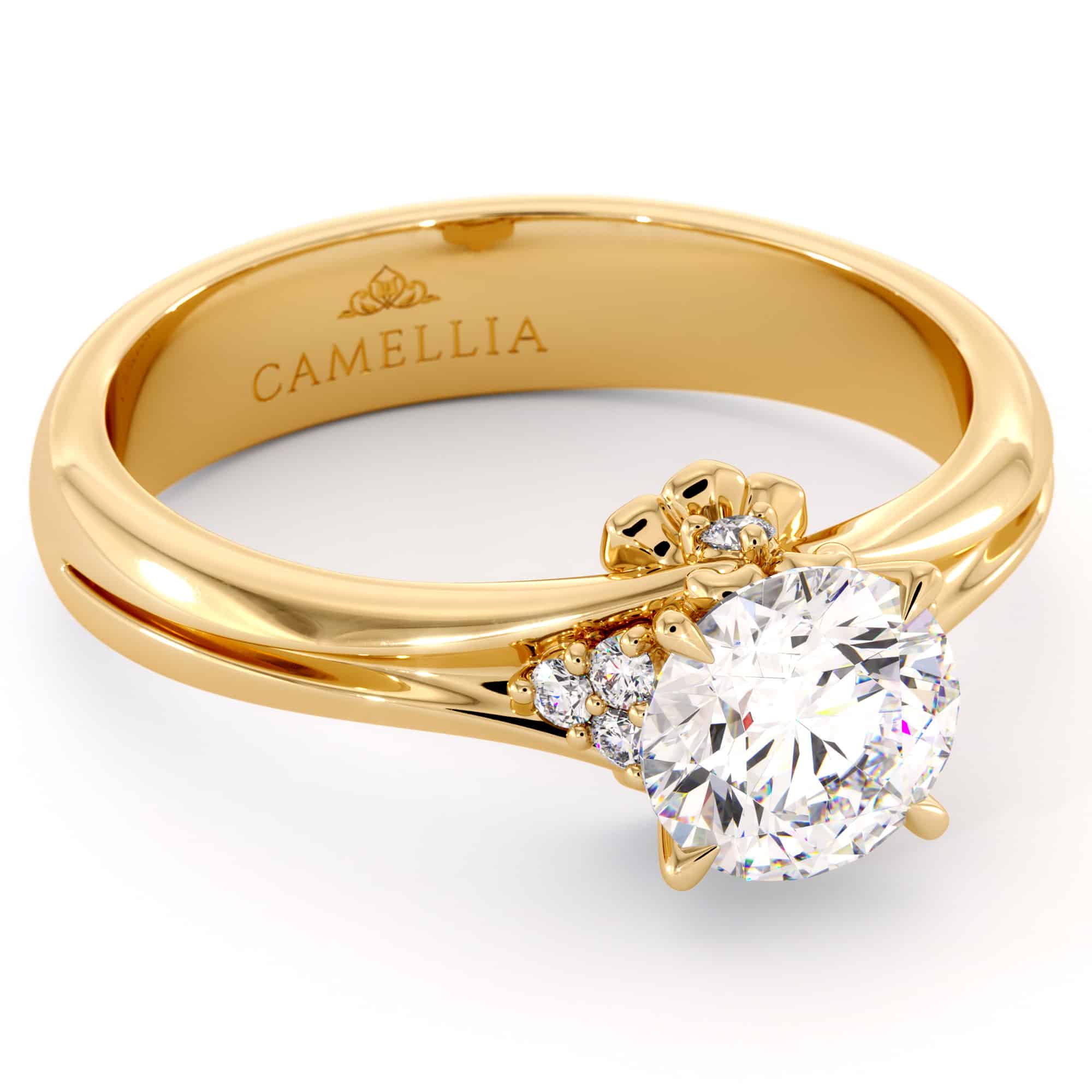 1 Ct Moissanite & Side Natural Diamonds Classic Engagement Ring 14K Gold For Her Unique Classic Ring 5 1 Ct Moissanite & Side Natural Diamonds Classic Engagement Ring 14K Gold For Her Unique Classic Ring