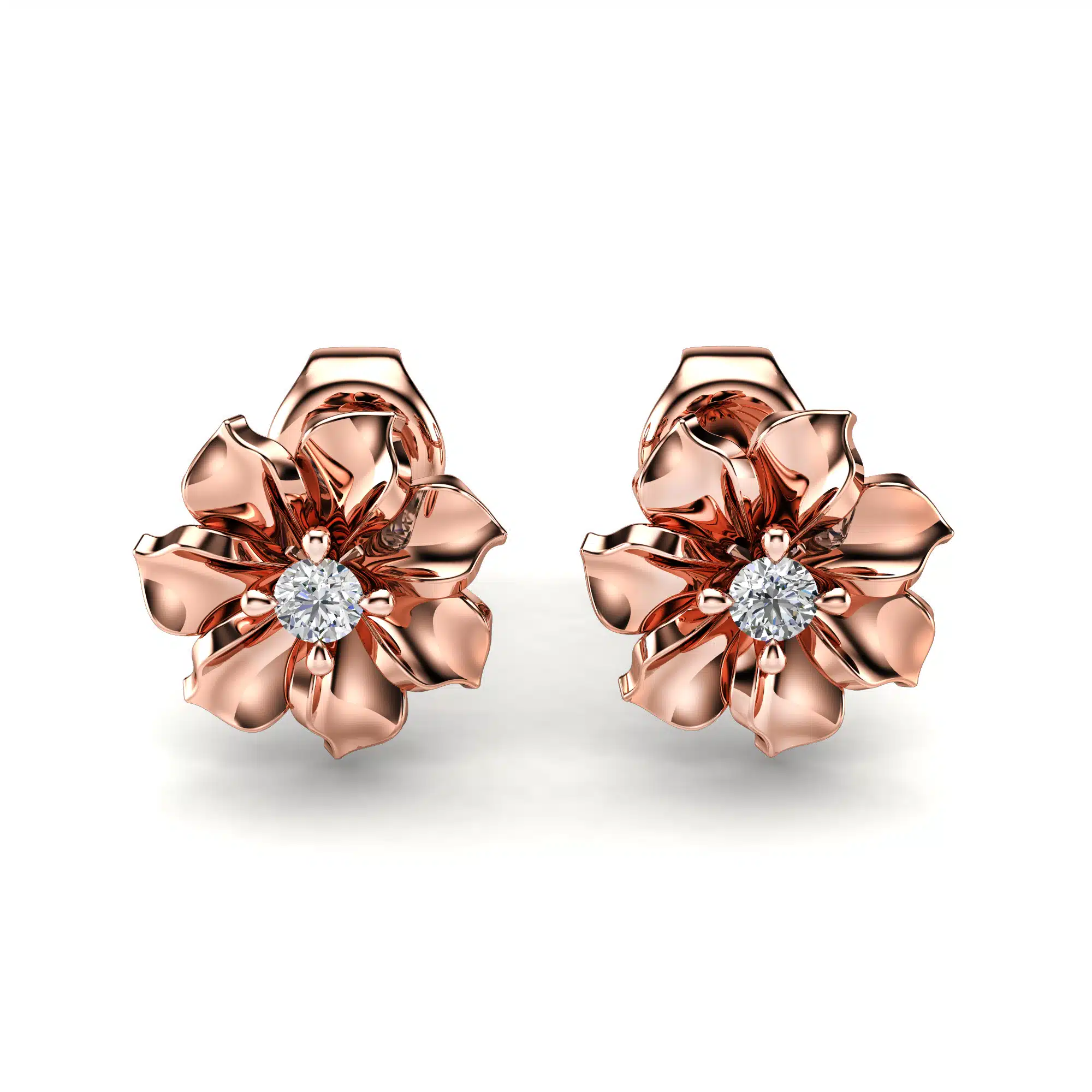 Filigree Flowers Ruby Engagement Ring 14K Rose Gold Ring Unique Floral Ring Anniversary Gift