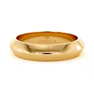 14K Gold Knife Edge Style Wedding Band