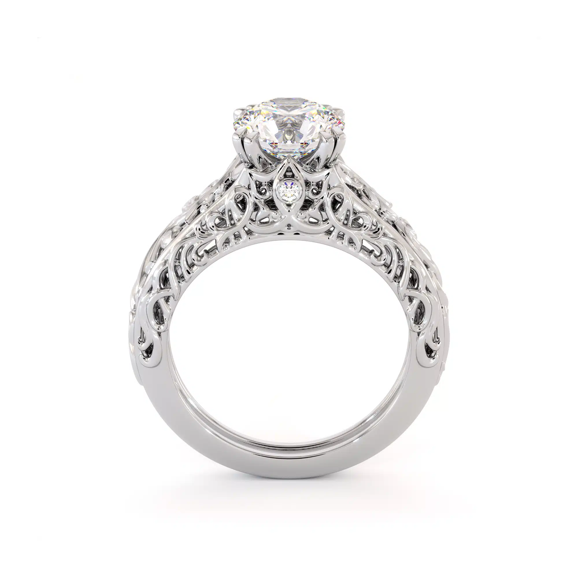 4 Aquamarine 2 Carat Engagement Ring Set