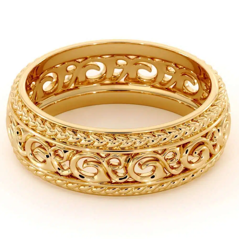 MB-0017A Mens Wedding Band-14K Yellow Gold Wedding Band-Men Wedding Ring 6 Mens Wedding Band-14K Yellow Gold Wedding Band-Men Wedding Ring