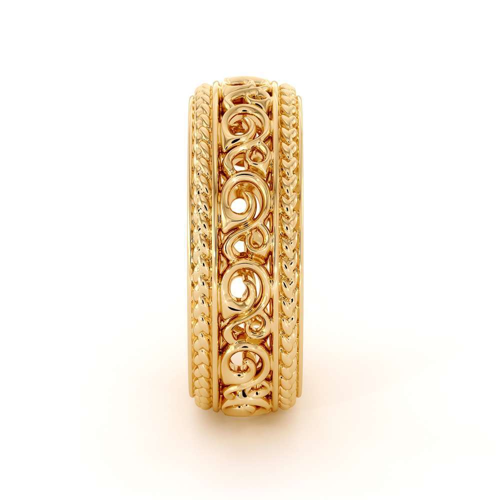 MB-0017A Mens Wedding Band-14K Yellow Gold Wedding Band-Men Wedding Ring 3 Mens Wedding Band-14K Yellow Gold Wedding Band-Men Wedding Ring