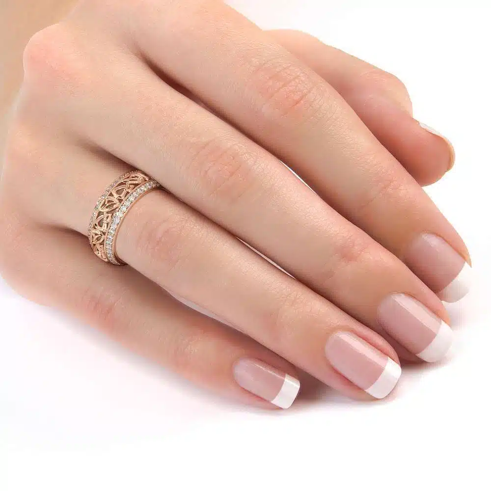 Rose Gold Wedding Band Women Wedding Band Natural Diamond Wedding Band 4 Rose Gold Wedding Band Women Wedding Band Natural Diamond Wedding Band