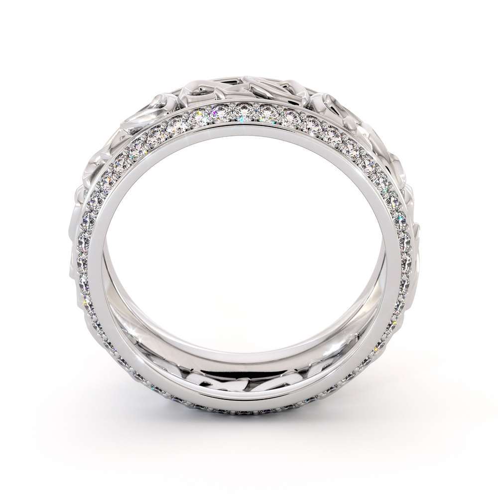 White Gold Wedding Band Women Wedding Band Natural Diamond Wedding Band 2 White Gold Wedding Band Women Wedding Band Natural Diamond Wedding Band