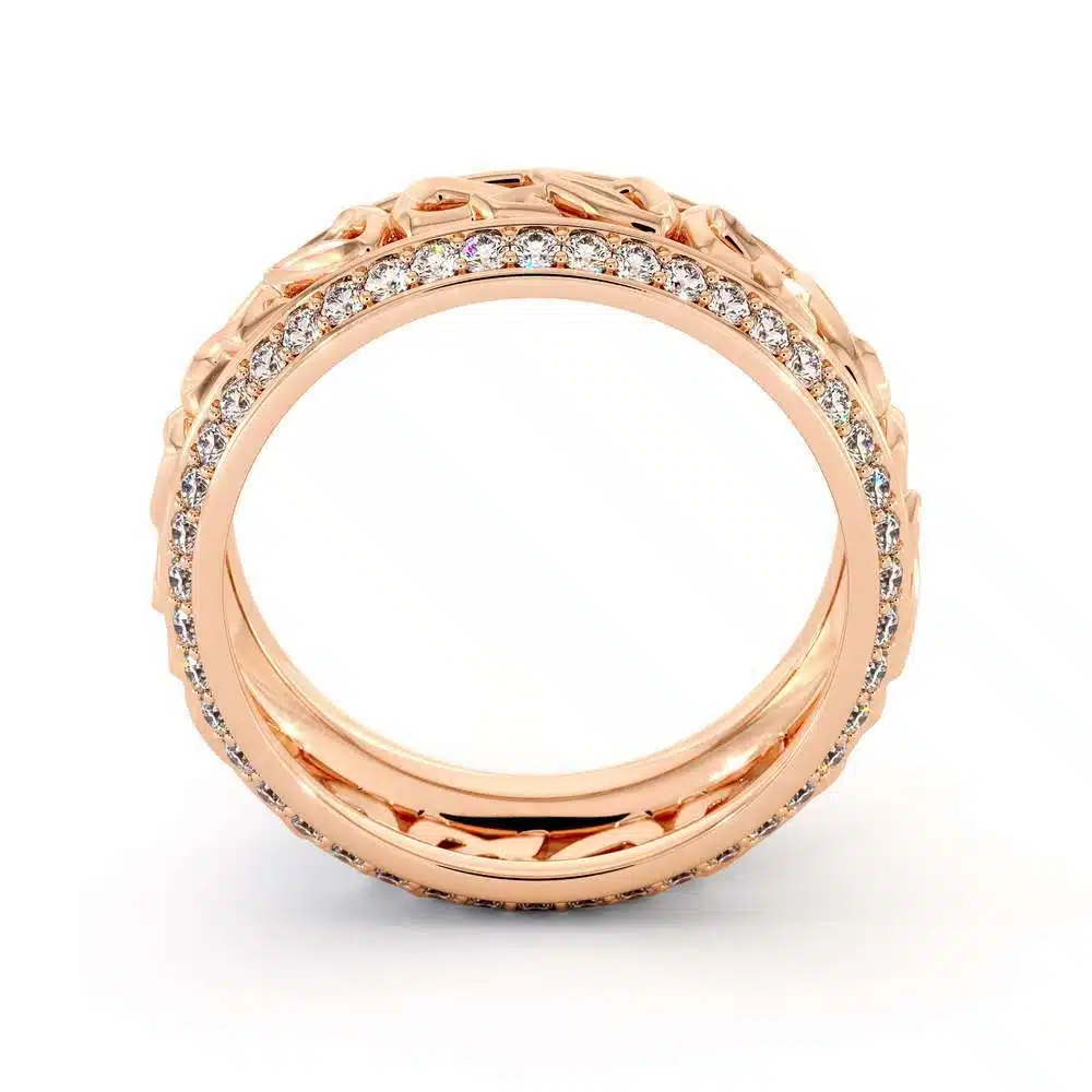 Rose Gold Wedding Band Women Wedding Band Natural Diamond Wedding Band 2 Rose Gold Wedding Band Women Wedding Band Natural Diamond Wedding Band