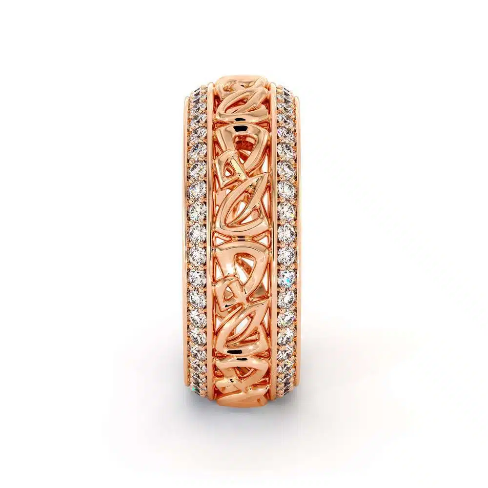 Rose Gold Wedding Band Women Wedding Band Natural Diamond Wedding Band 6 Rose Gold Wedding Band Women Wedding Band Natural Diamond Wedding Band