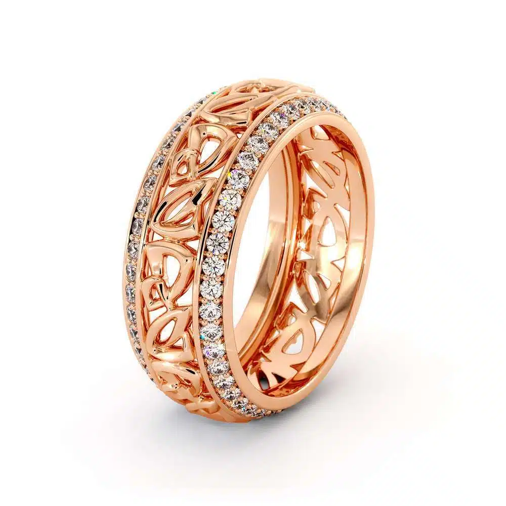 Rose Gold Wedding Band Women Wedding Band Natural Diamond Wedding Band 1 Rose Gold Wedding Band Women Wedding Band Natural Diamond Wedding Band