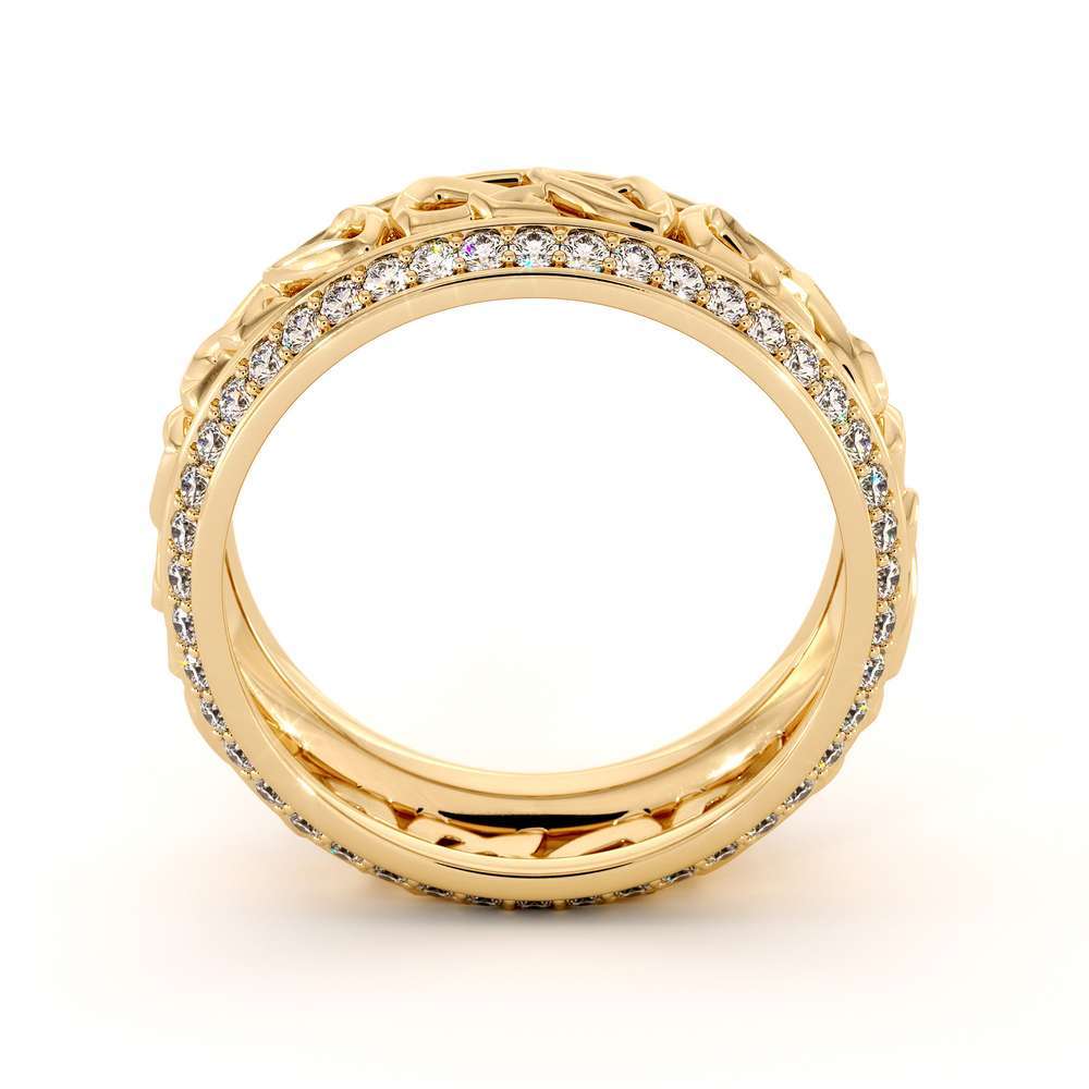Yellow Gold Wedding Band Women Wedding Band Natural Diamond Wedding Band