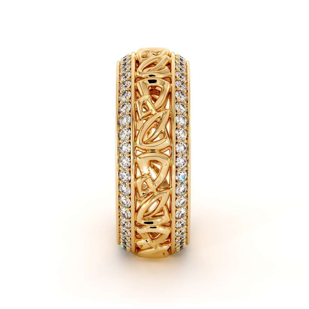 Yellow Gold Wedding Band Women Wedding Band Natural Diamond Wedding Band