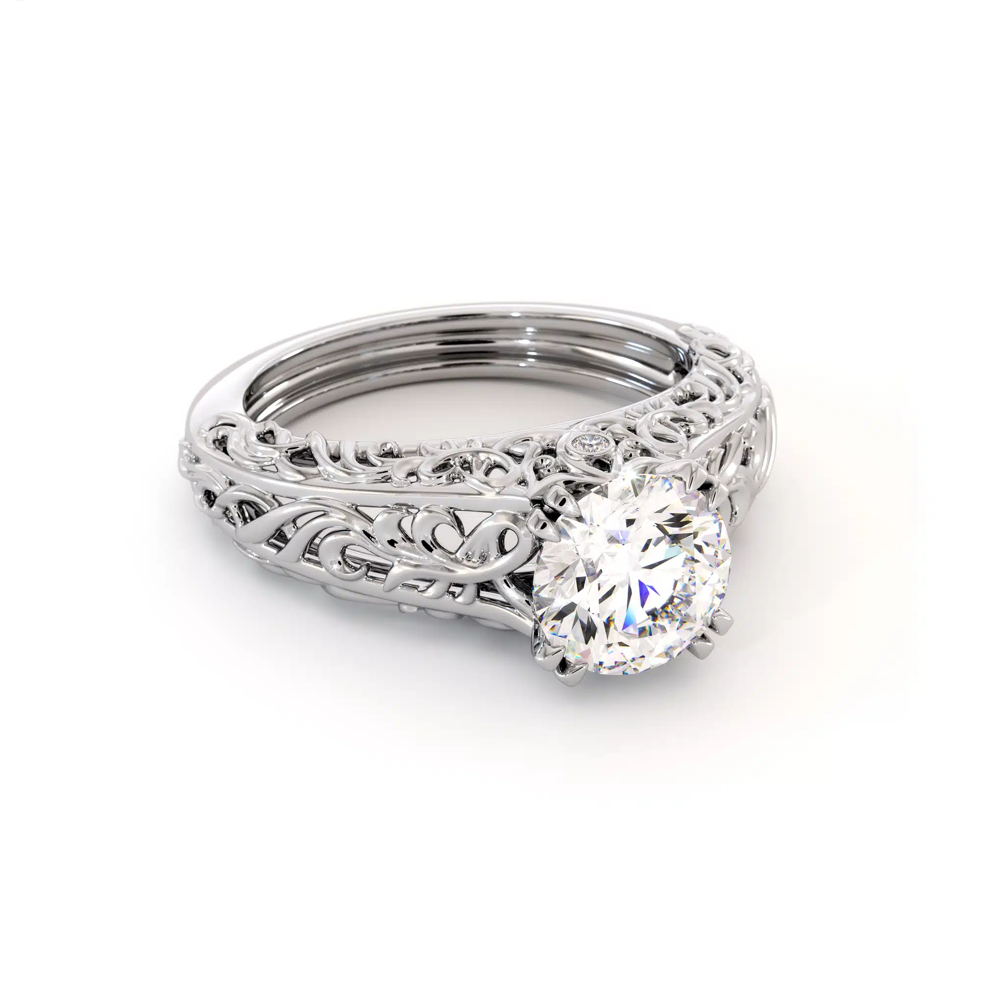 5 Aquamarine 2 Carat Engagement Ring Set