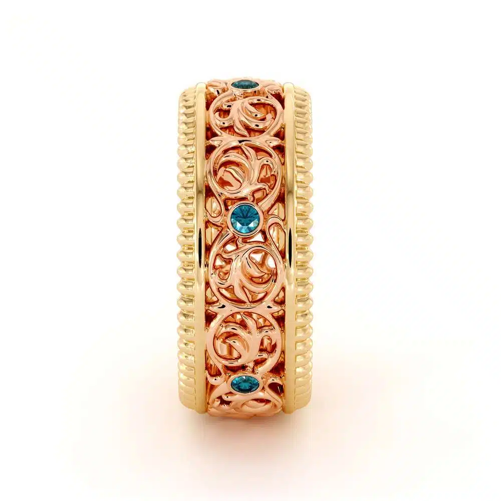 men's Eternity Diamond Wedding Band-Men Wedding Band-14K Two Tone Gold Wedding Band 5 men's Eternity Diamond Wedding Band-Men Wedding Band-14K Two Tone Gold Wedding Band