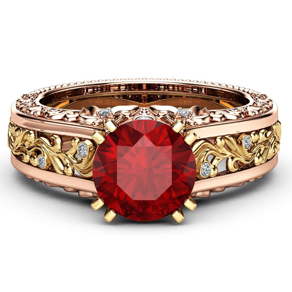 Unique Art Deco Engagement Ring Natural Ruby Engagement Ring 14K Two Tone Gold Ring Unique Gemstone Ring 2 Unique Art Deco Engagement Ring Natural Ruby Engagement Ring 14K Two Tone Gold Ring Unique Gemstone Ring