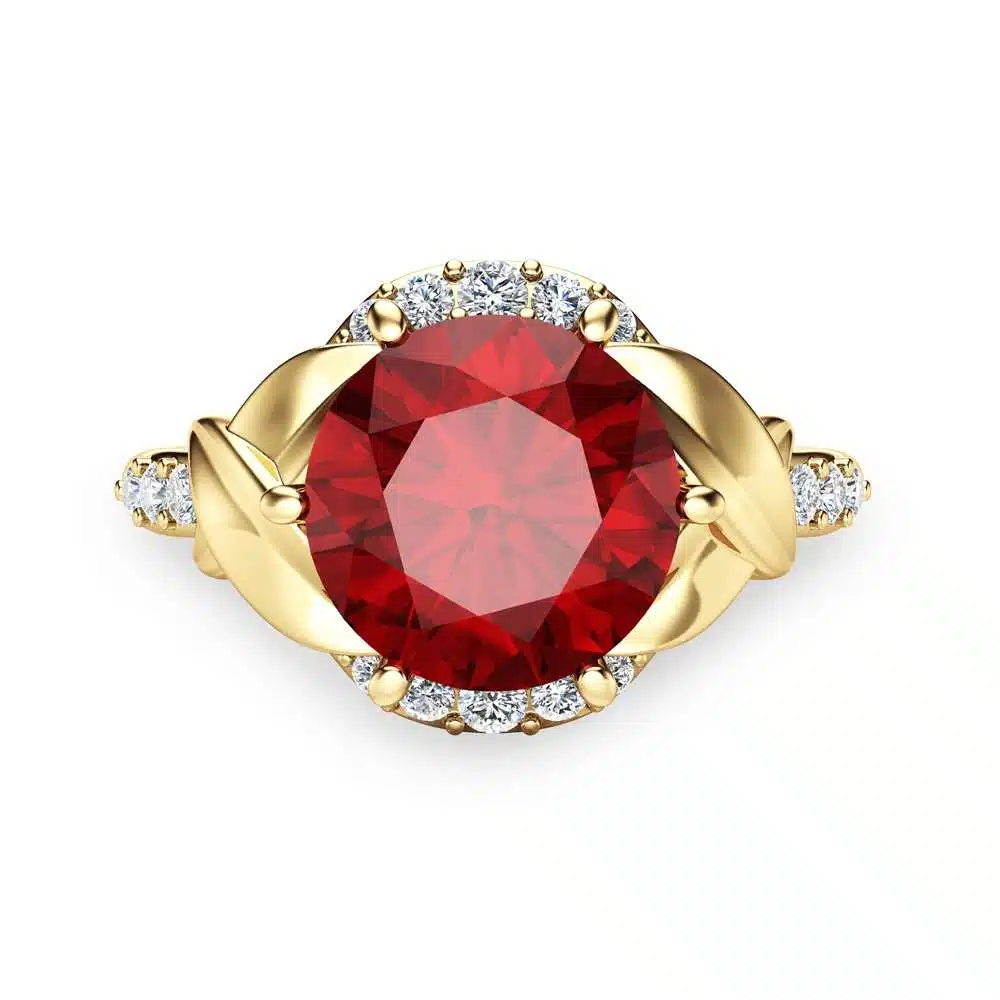 2ct Ruby Engagement Ring 14K Yellow Gold Engagement Ring Natural Ruby Ring 2 2ct Ruby Engagement Ring 14K Yellow Gold Engagement Ring Natural Ruby Ring