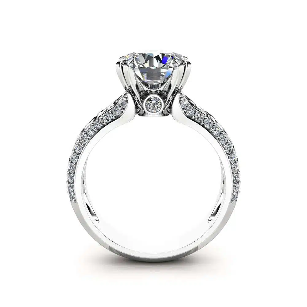 2CT Moissanite Engagement Ring Handmade 14K White Gold Engagement Ring Diamond Moissanite Ring 2 2CT Moissanite Engagement Ring Handmade 14K White Gold Engagement Ring Diamond Moissanite Ring