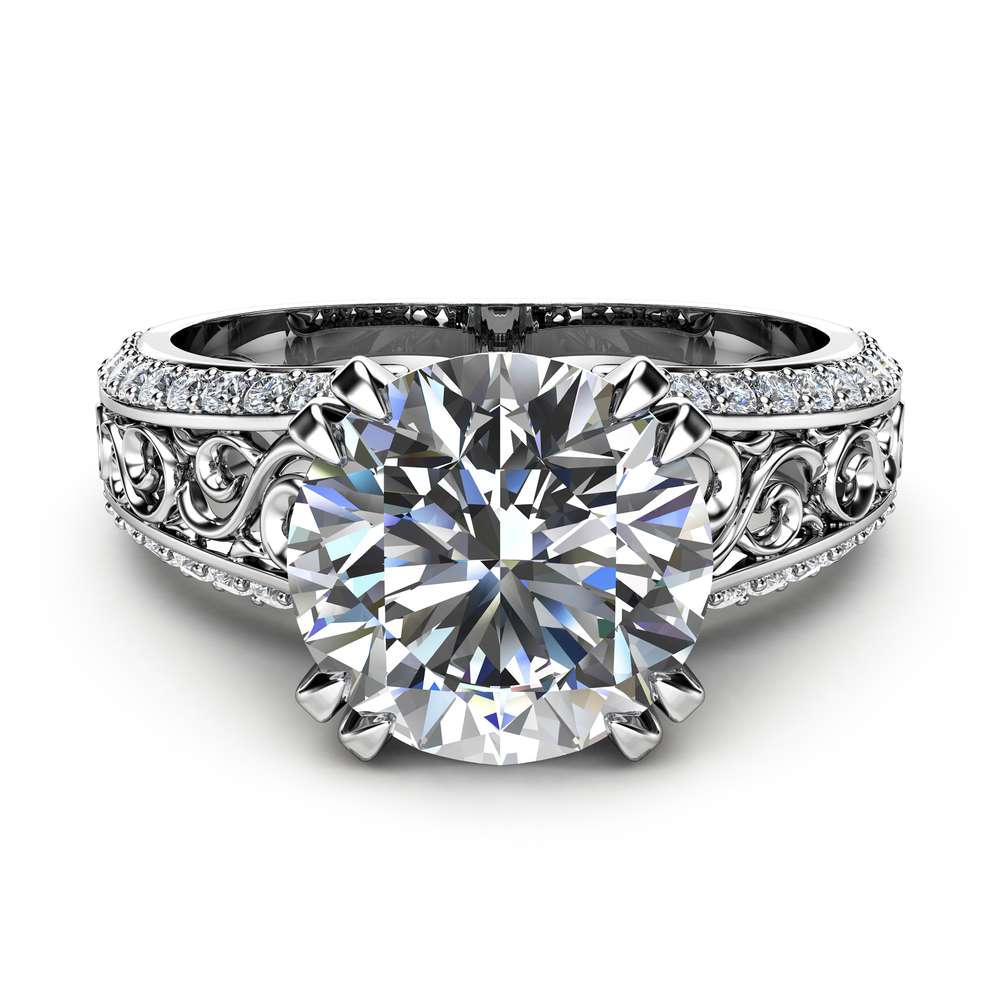 2CT Moissanite Engagement Ring Handmade 14K White Gold Engagement Ring Diamond Moissanite Ring 3 2CT Moissanite Engagement Ring Handmade 14K White Gold Engagement Ring Diamond Moissanite Ring